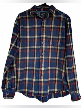 Grayers Heritage Flannel Plaid Button Down Shirt Mens Cotton Lumberjack Medium